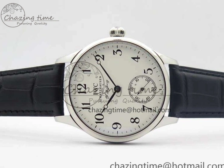 MIROTIME 0423 Durable Portuguese Fa Jones IW544202 SS GSF 1:1 Best Edition White Dial On Leather Strap 7229